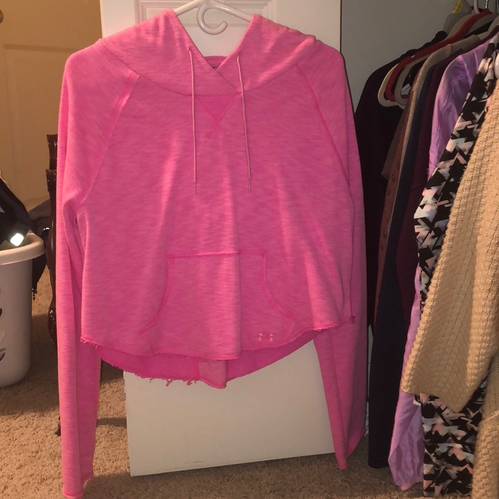 Pink under armour hoodie